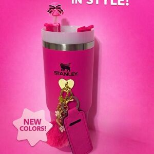 Stanley Hot Pink Tumbler with Accessories